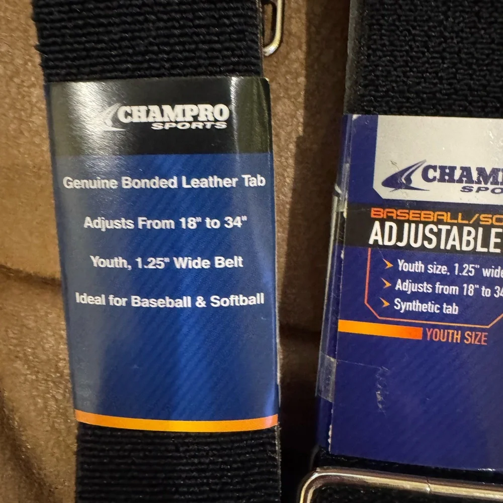 Champro Black Adjustable Belts